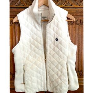 Abercrombie quilted fleece cream vest BRAND NEW WITH TAGS